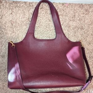 Cuyana 16" system tote, Merlot